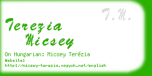 terezia micsey business card